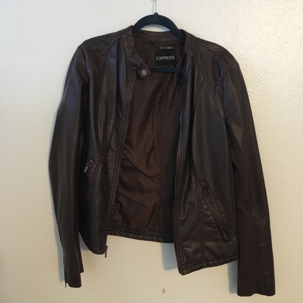 Brown Leather Express Jacket